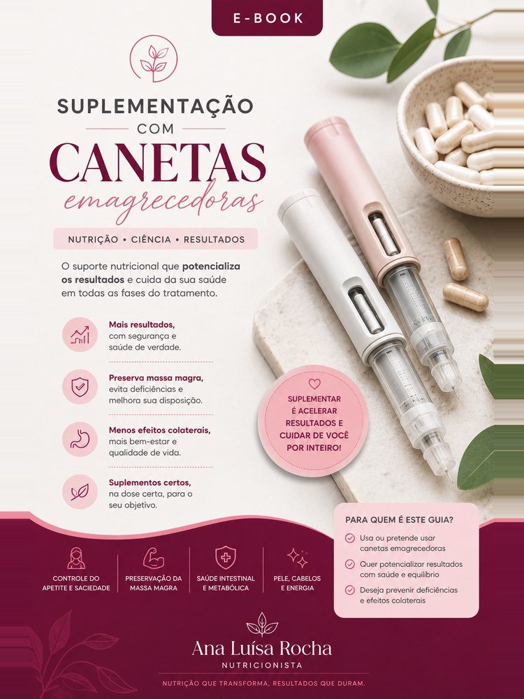 Capa do e-book Suplementação para quem usa Caneta Emagrecedora